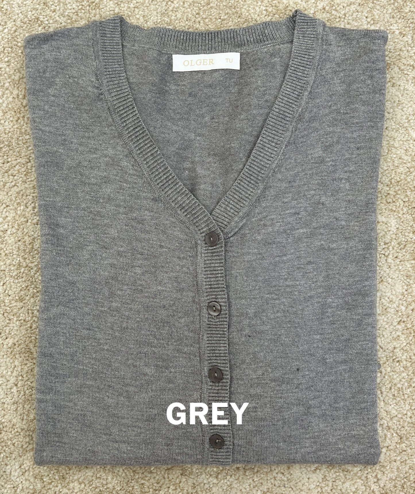 Basic Oversize Cardigan V-Ausschnitt