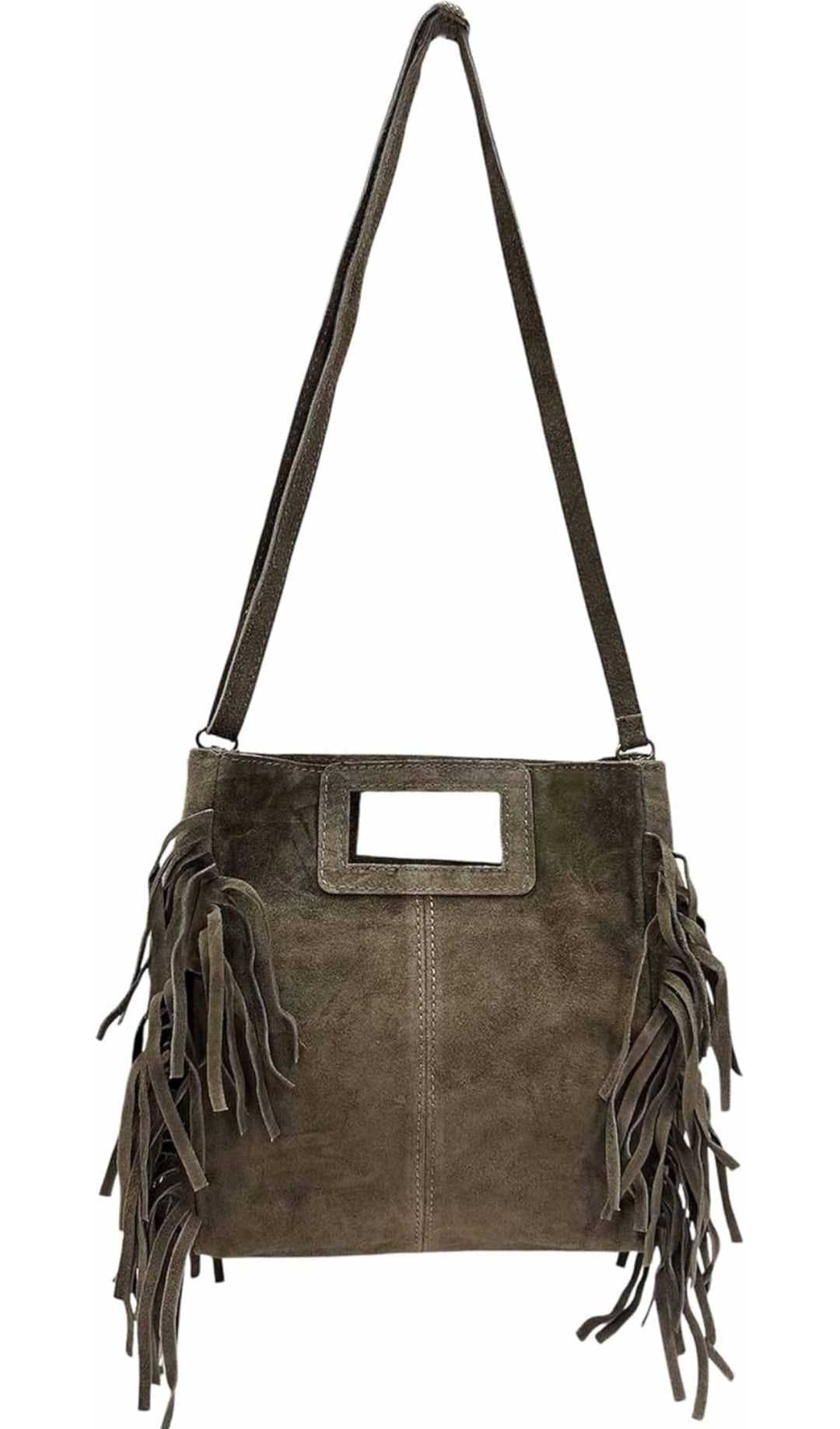 Fransen Wildleder Handtasche