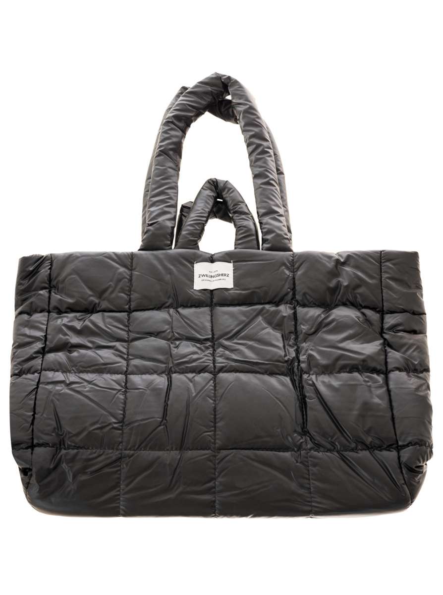 Zwillingsherz Stepptasche XXL schwarz