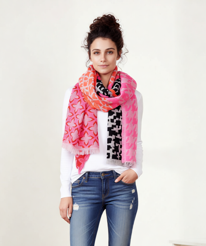 Zwillingsherz Schal WILD AND FREE pink