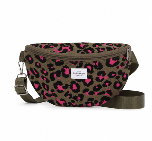 Zwillingsherz Crossbody Tasche Leo Neonpink Taupe