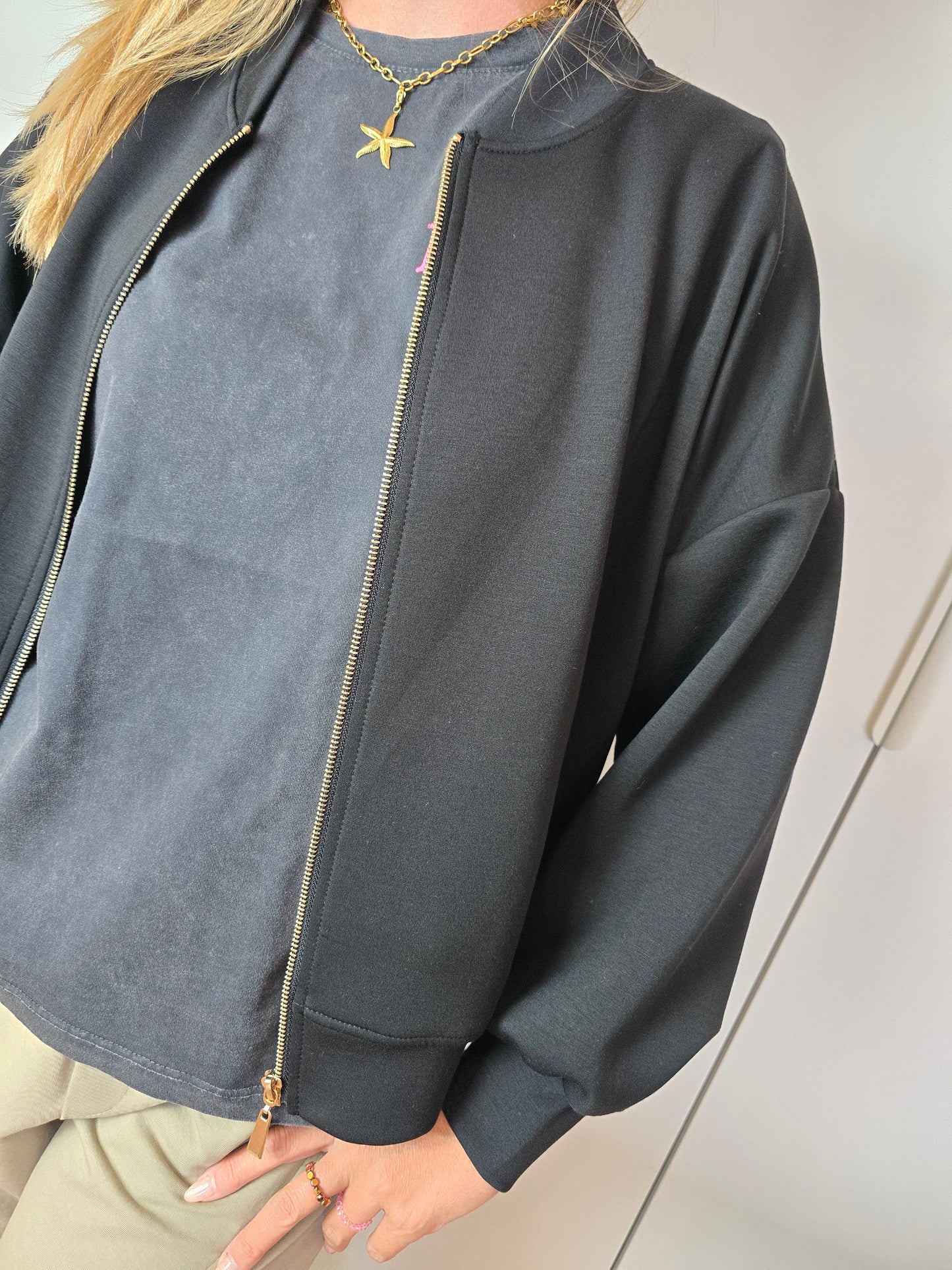 Leichte Sweater Jacke versch. Farben