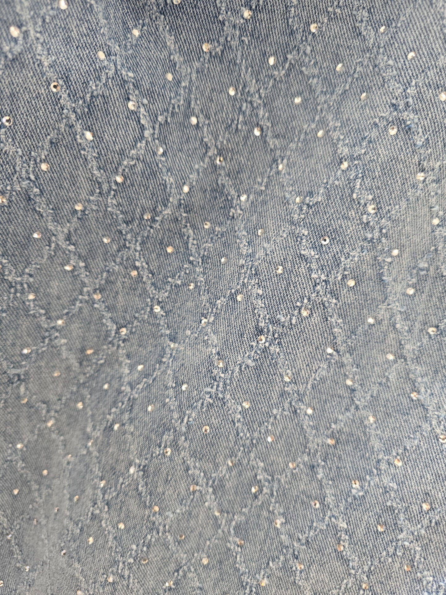 Jeans Diamonds Ballon mit Glitzersteinen