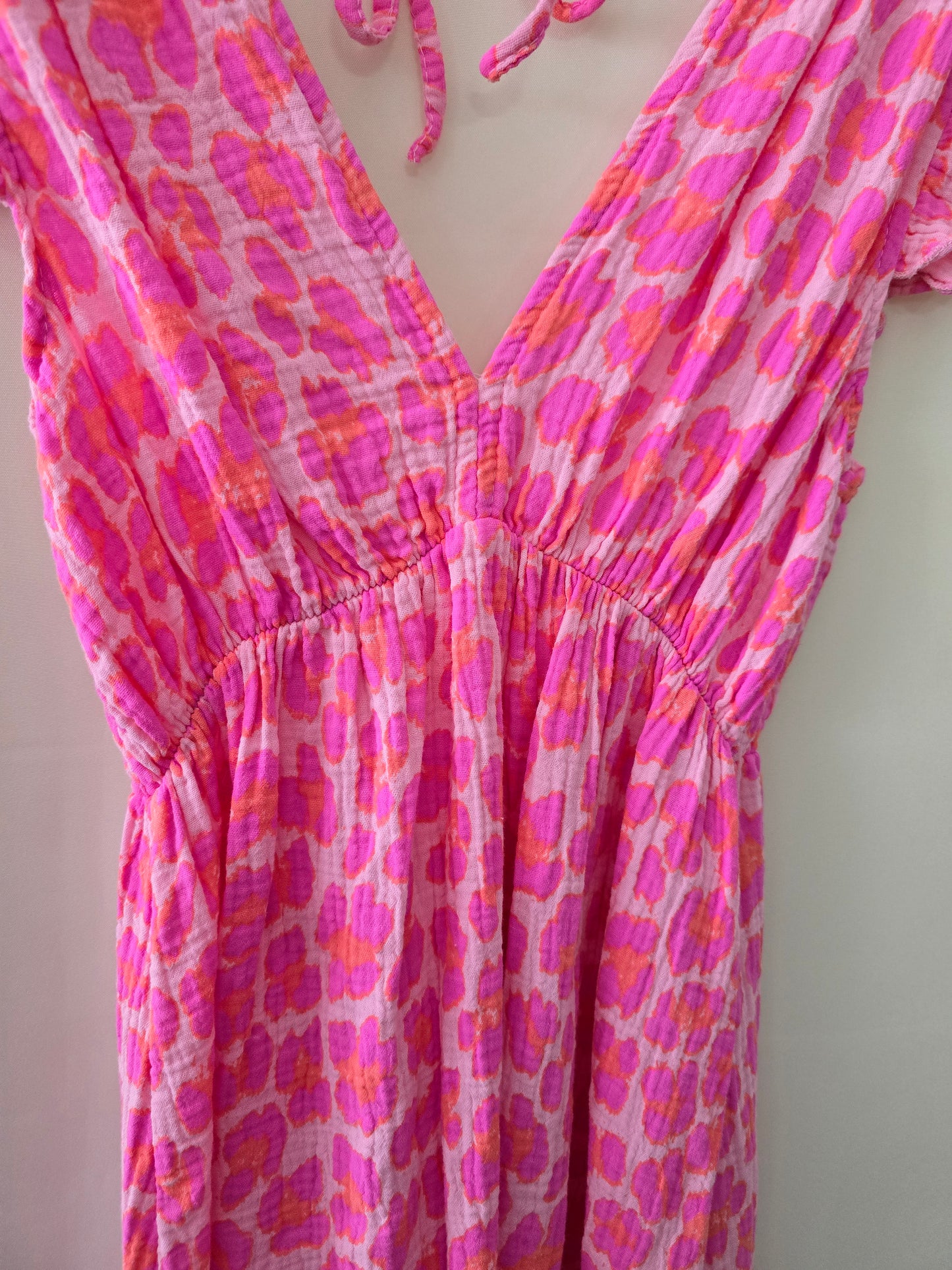 Musselin Kleid Leo Dana ärmellos Rüschen