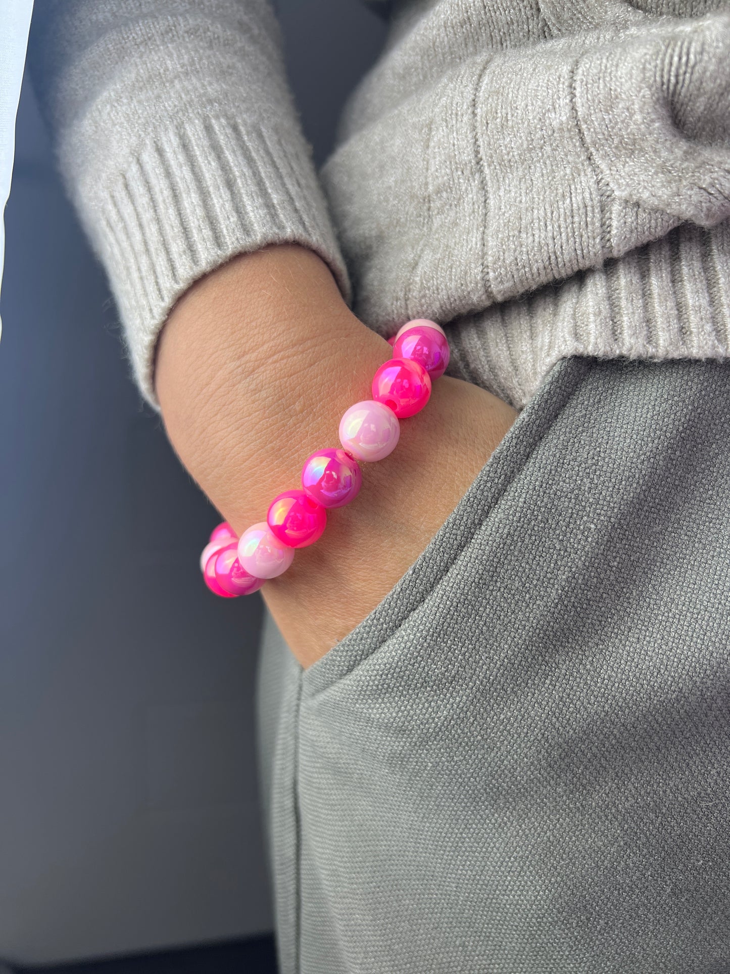 Armband MYSTIC PEARLS pink mix small
