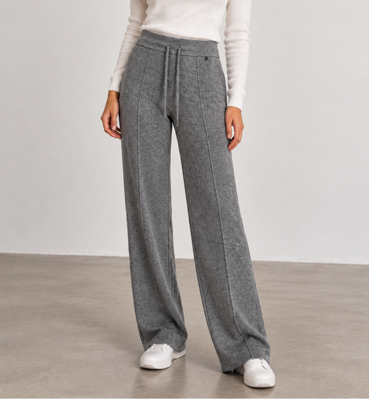 Feinstrick Hose mit Bundfalte LOUNGE