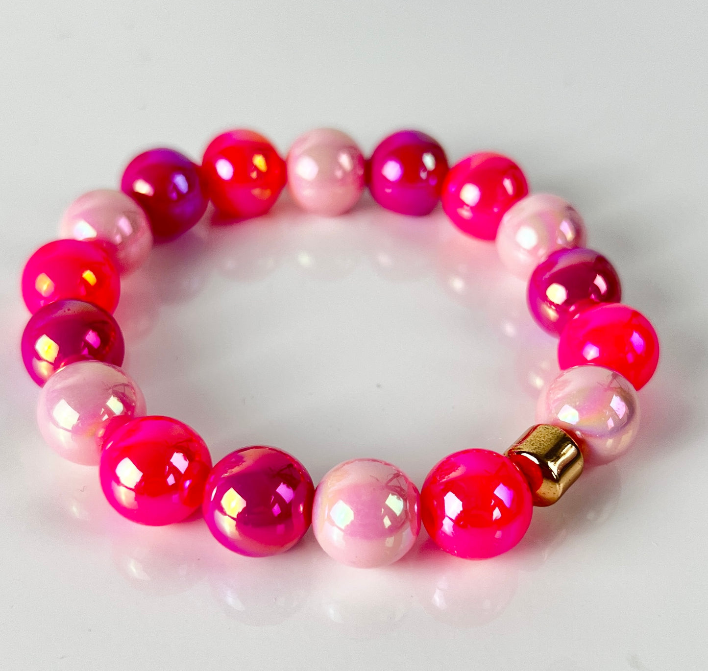 Armband MYSTIC PEARLS pink mix small