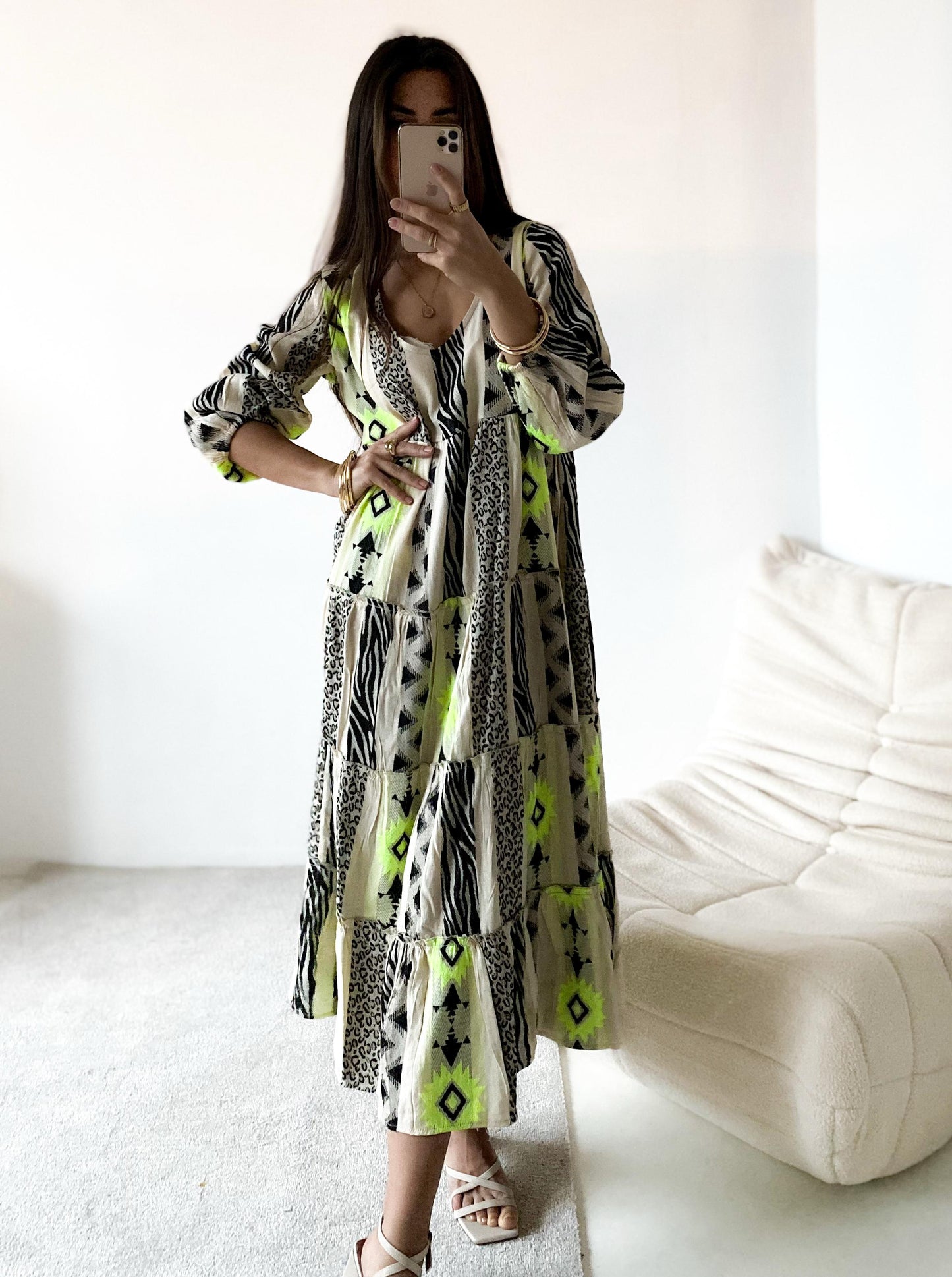 Boho-Maxikleid mit Ethno-Muster – Limited Edition