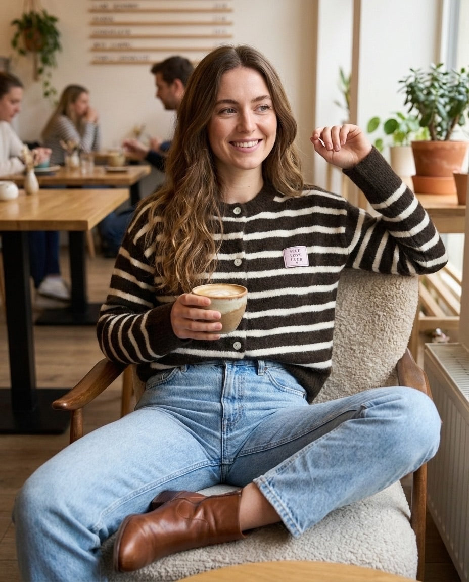 Strickcardigan mit Streifen self love club