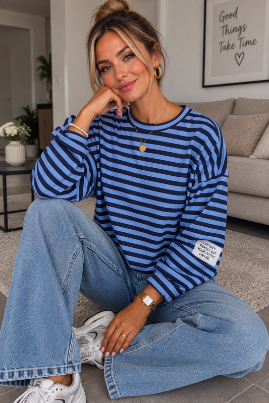 Sweater Stripes JIL mit Ärmelpatch