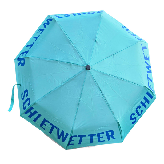 Stylischer Regenschirm mit Spruch – SCHIETWETTER