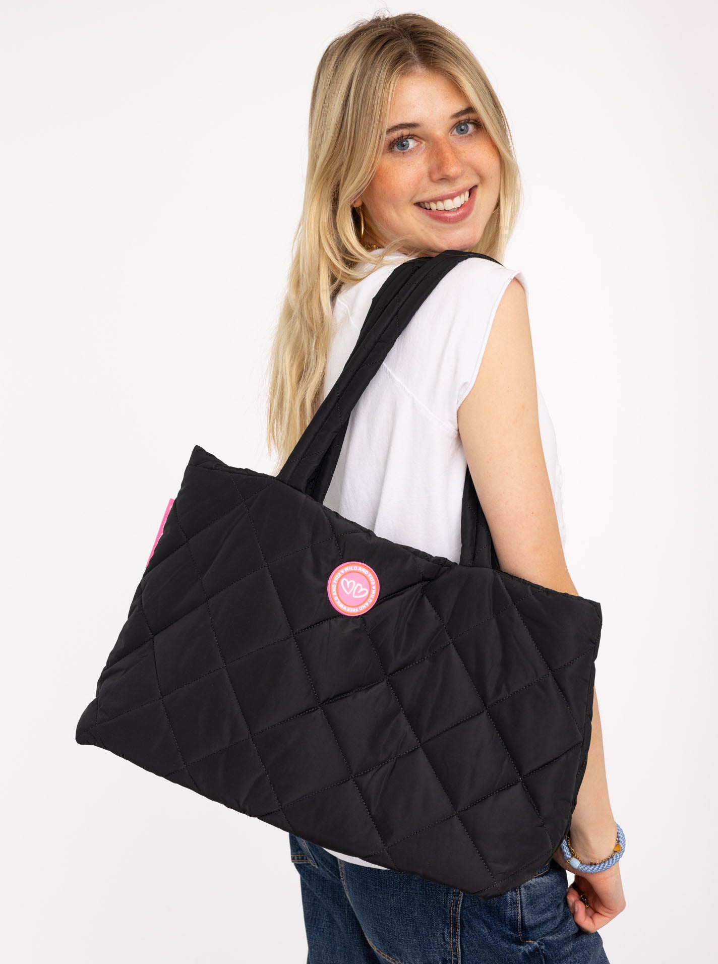 ZWILLINGSHERZ Stepptasche Schwarz - Positive Only