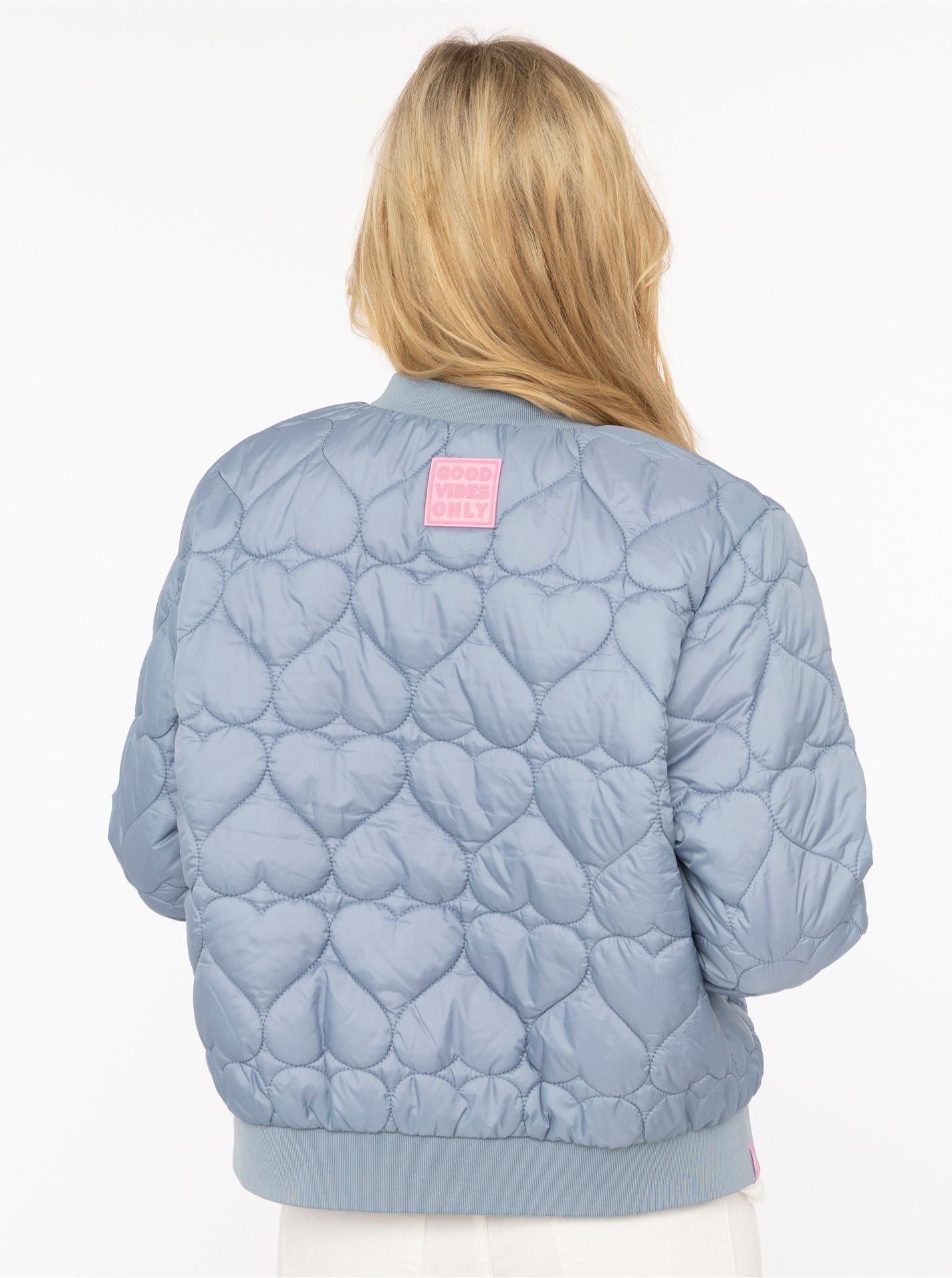 Zwillingsherz Bomberjacke BE HAPPY Jeansblau