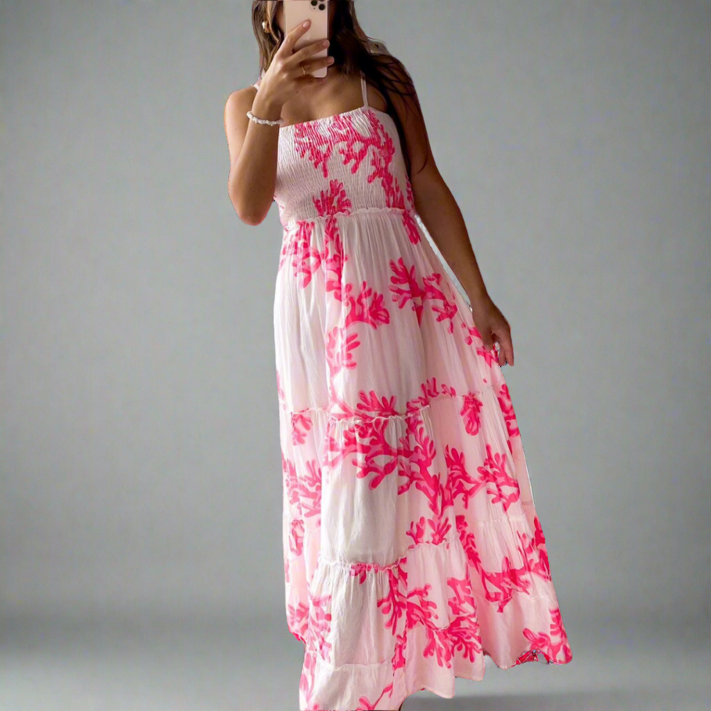 Maxi Kleid Pinke Koralle
