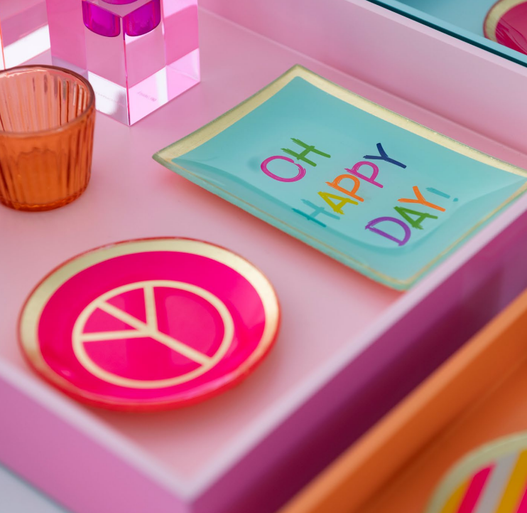 So Much Amore Ablageschale – Pink mit Gold – Stilvolle Dekoschale für ein romantisches Ambiente