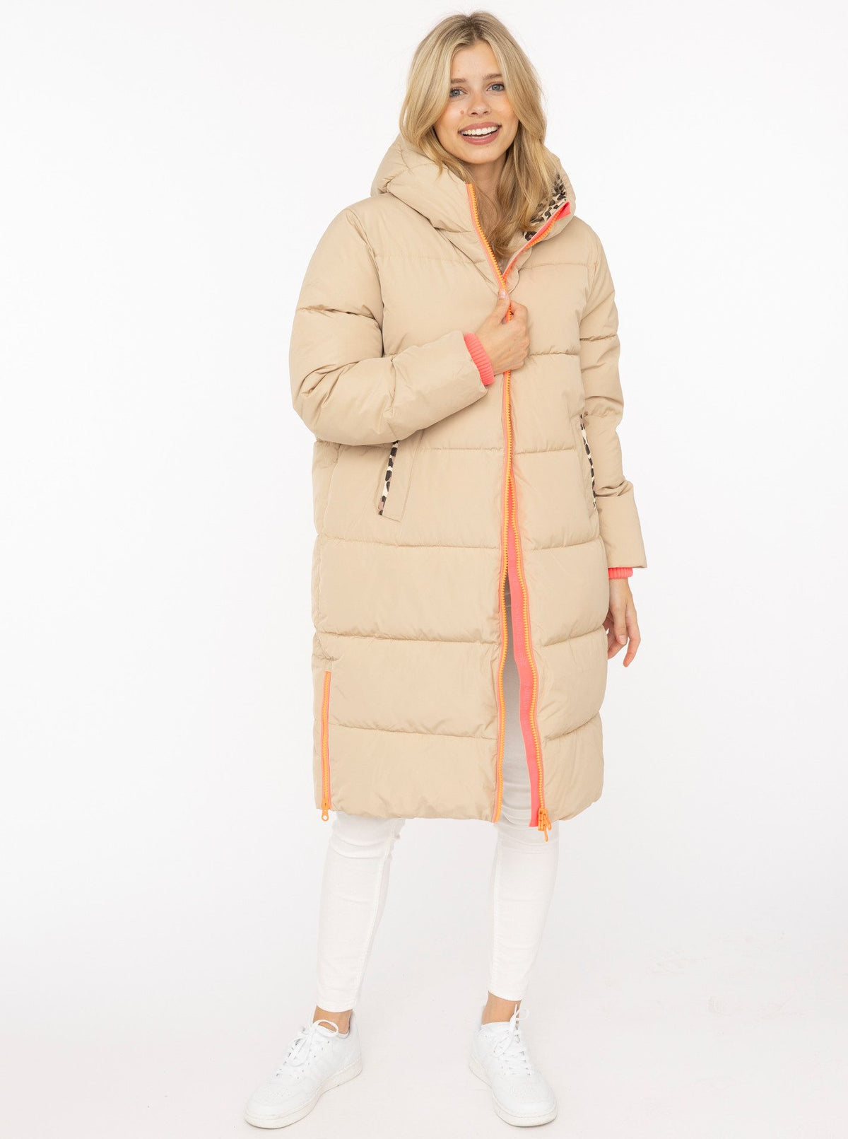 Zwillingsherz Langer Steppmantel COZY Beige