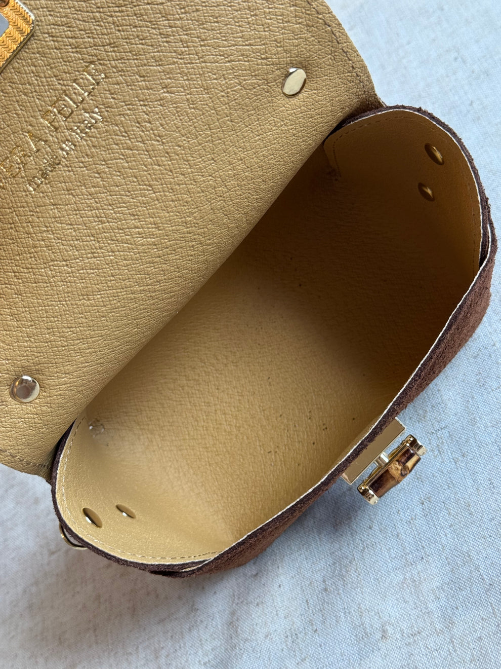 Kleine Handtasche Bamboo aus Wildleder