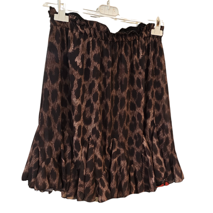 Volantrock im Animal-Print