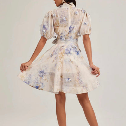 Elegantes Sommerkleid mit floralem Muster L/XL