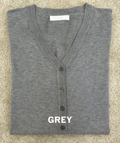Basic Oversize Cardigan V-Ausschnitt