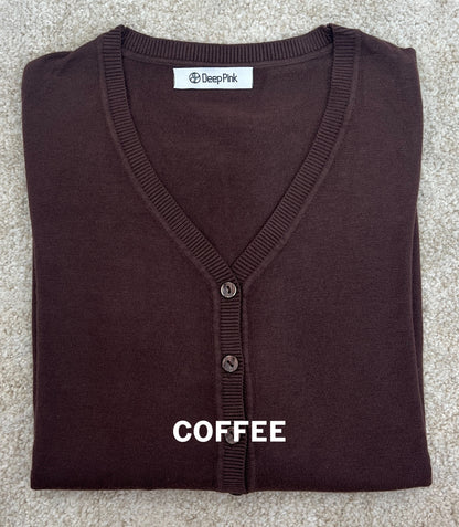 Basic Oversize Cardigan V-Ausschnitt