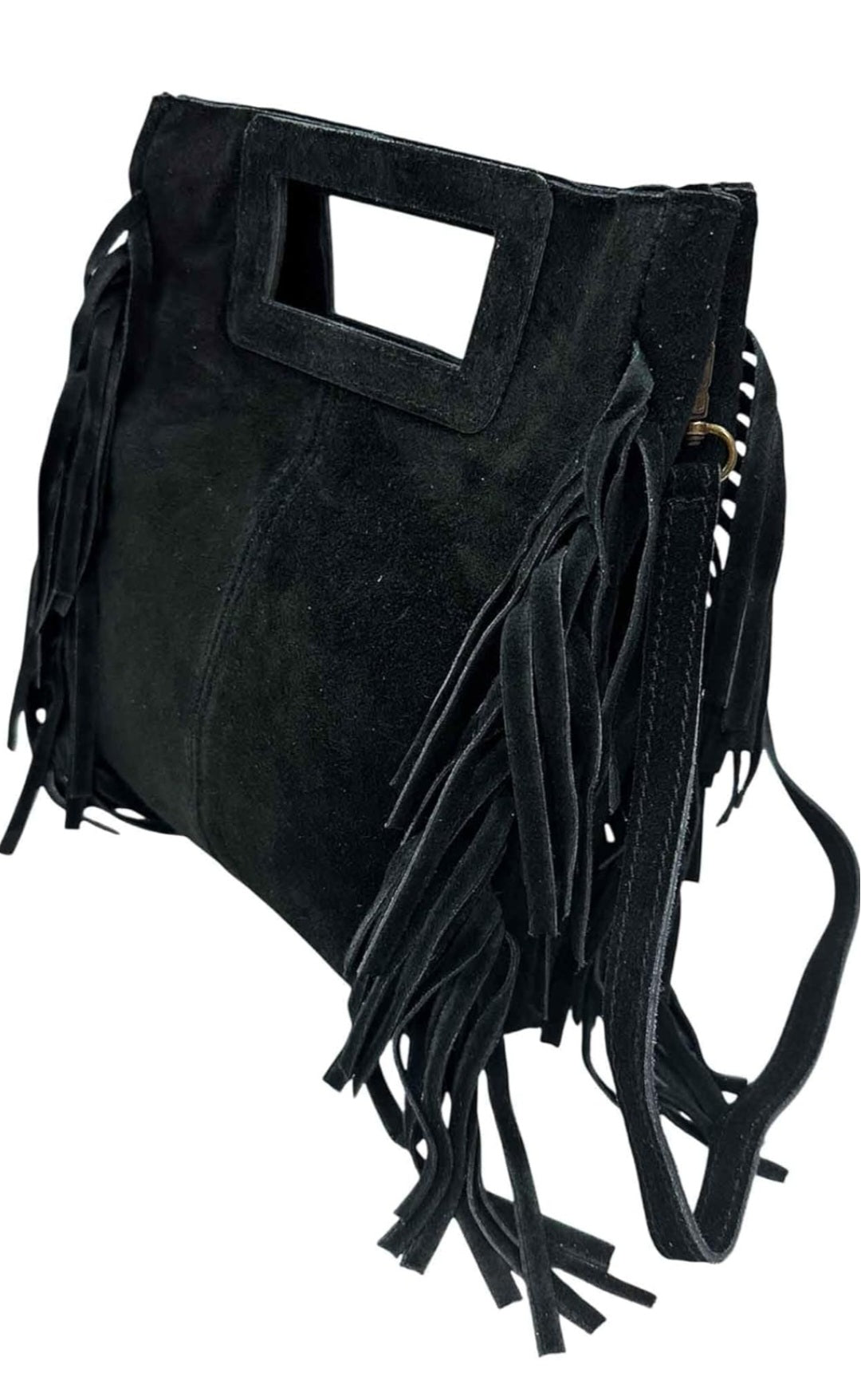 Fransen Wildleder Handtasche