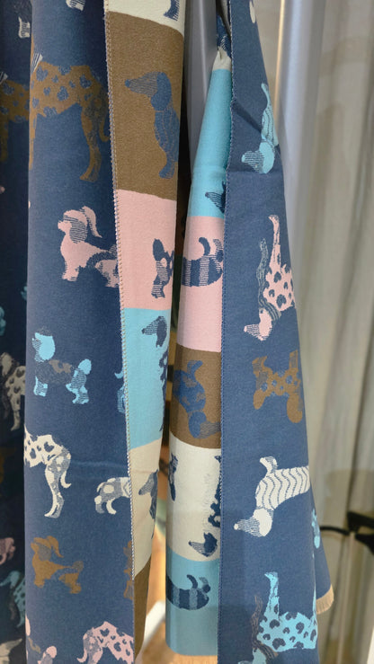 Zwillingsherz Schal "Hundeparade"