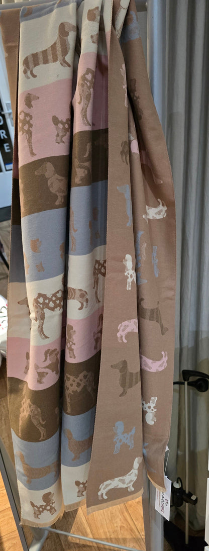 Zwillingsherz Schal "Hundeparade"