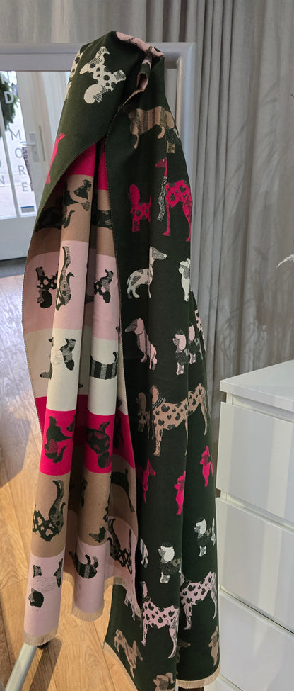 Zwillingsherz Schal "Hundeparade"