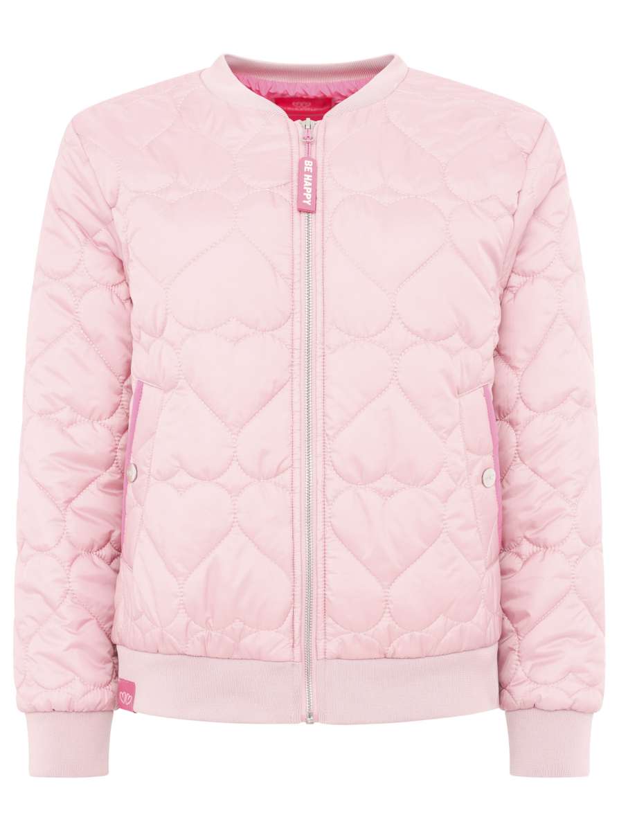 Zwillingsherz Bomberjacke BE HAPPY ROSA