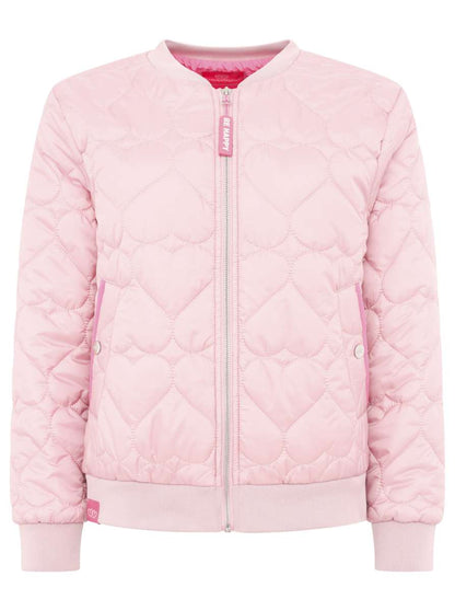 Zwillingsherz Bomberjacke BE HAPPY ROSA