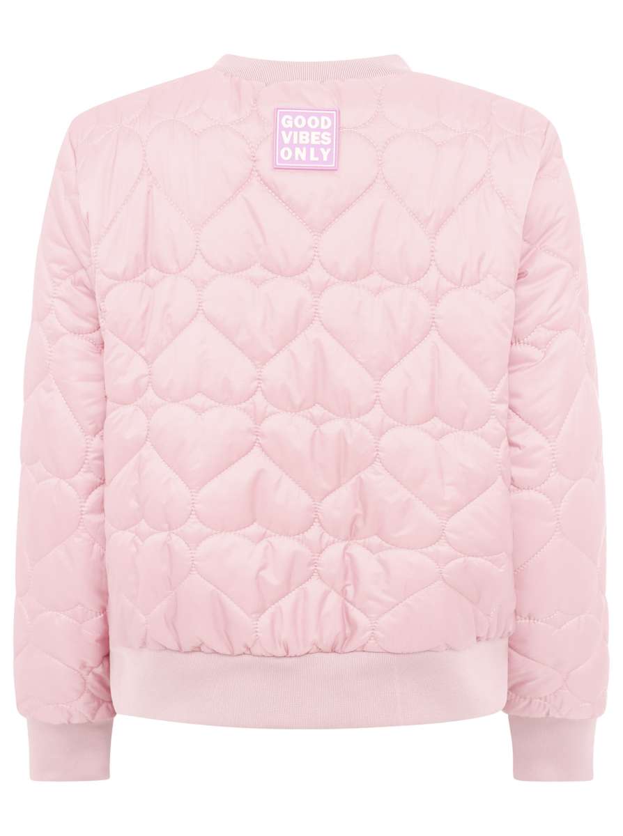 Zwillingsherz Bomberjacke BE HAPPY ROSA