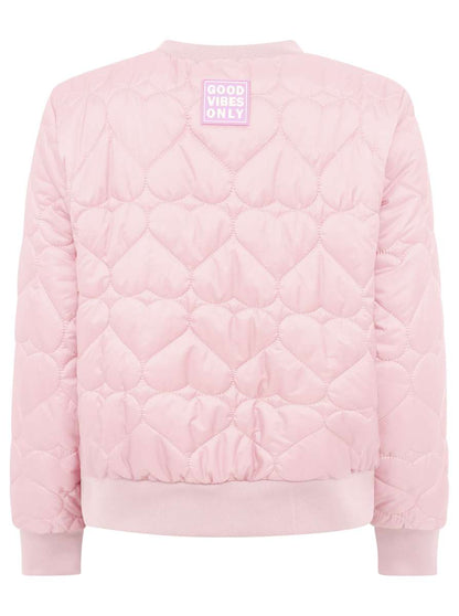 Zwillingsherz Bomberjacke BE HAPPY ROSA