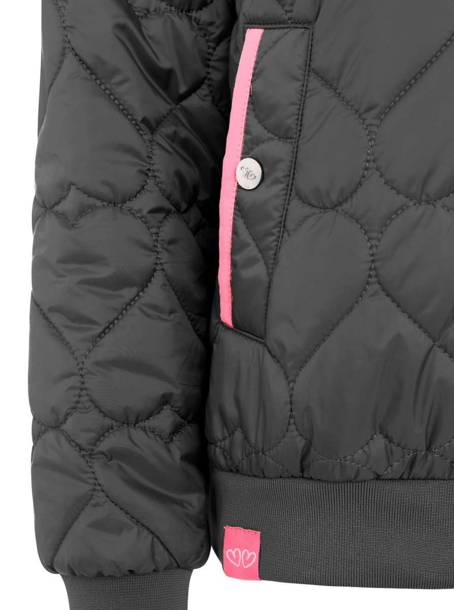 Zwillingsherz Bomberjacke BE HAPPY SCHWARZ