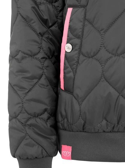 Zwillingsherz Bomberjacke BE HAPPY SCHWARZ
