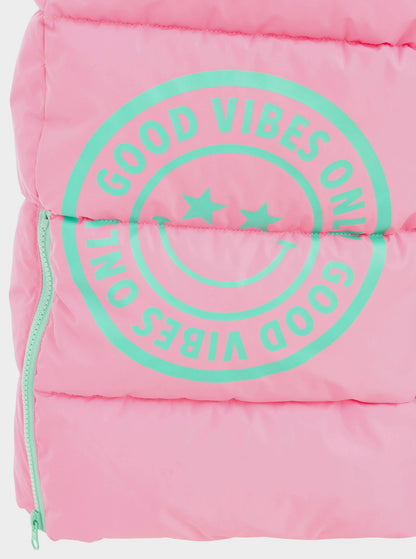 Zwillingsherz Stepweste Lang Rosa - Good Vibes Only