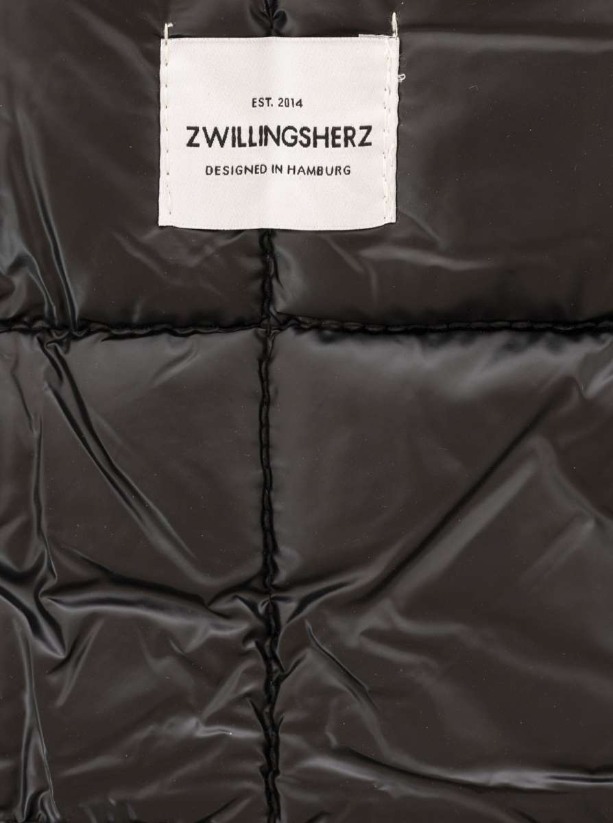 Zwillingsherz Stepptasche XXL schwarz