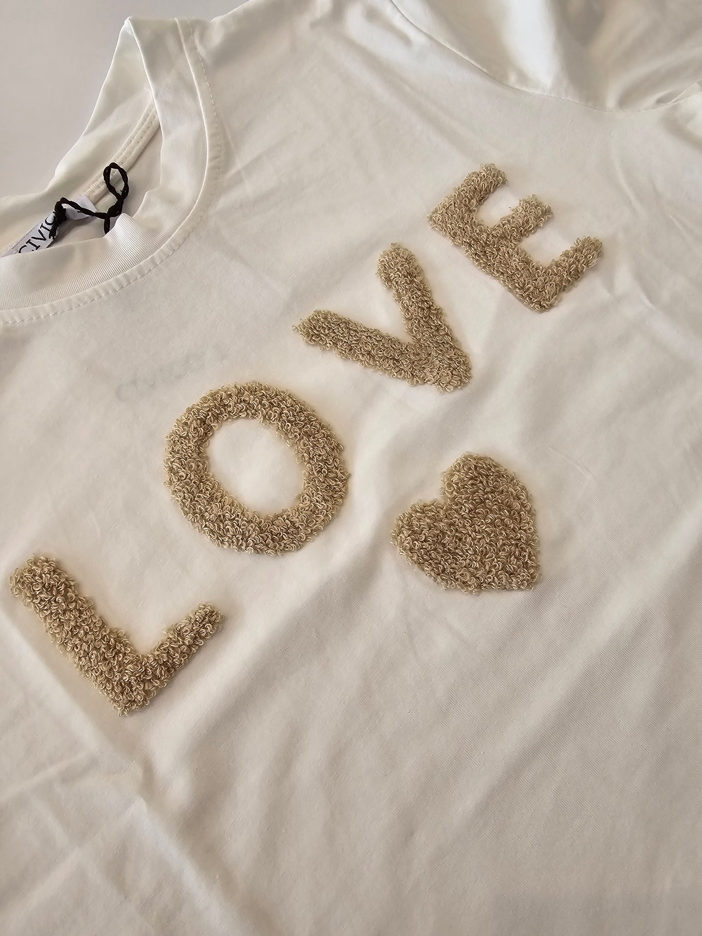Statement T-Shirt Weiß LOVE