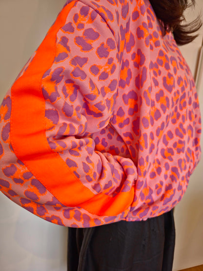 Stylische Sweater Jacke Animal Print