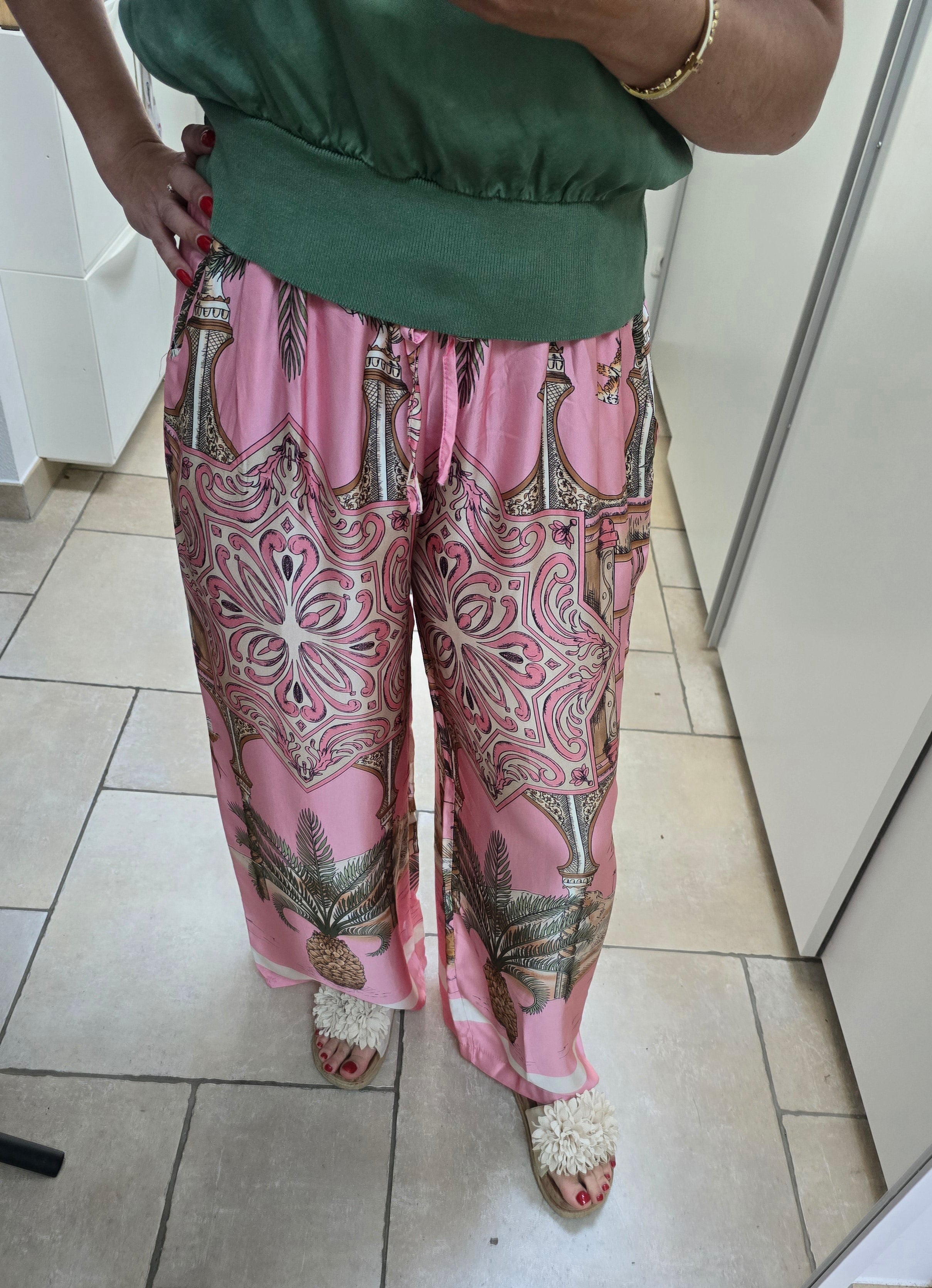 Viskose Hose Boho Ananas