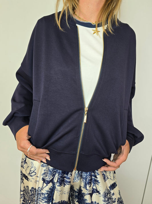 Leichte Sweater Jacke versch. Farben