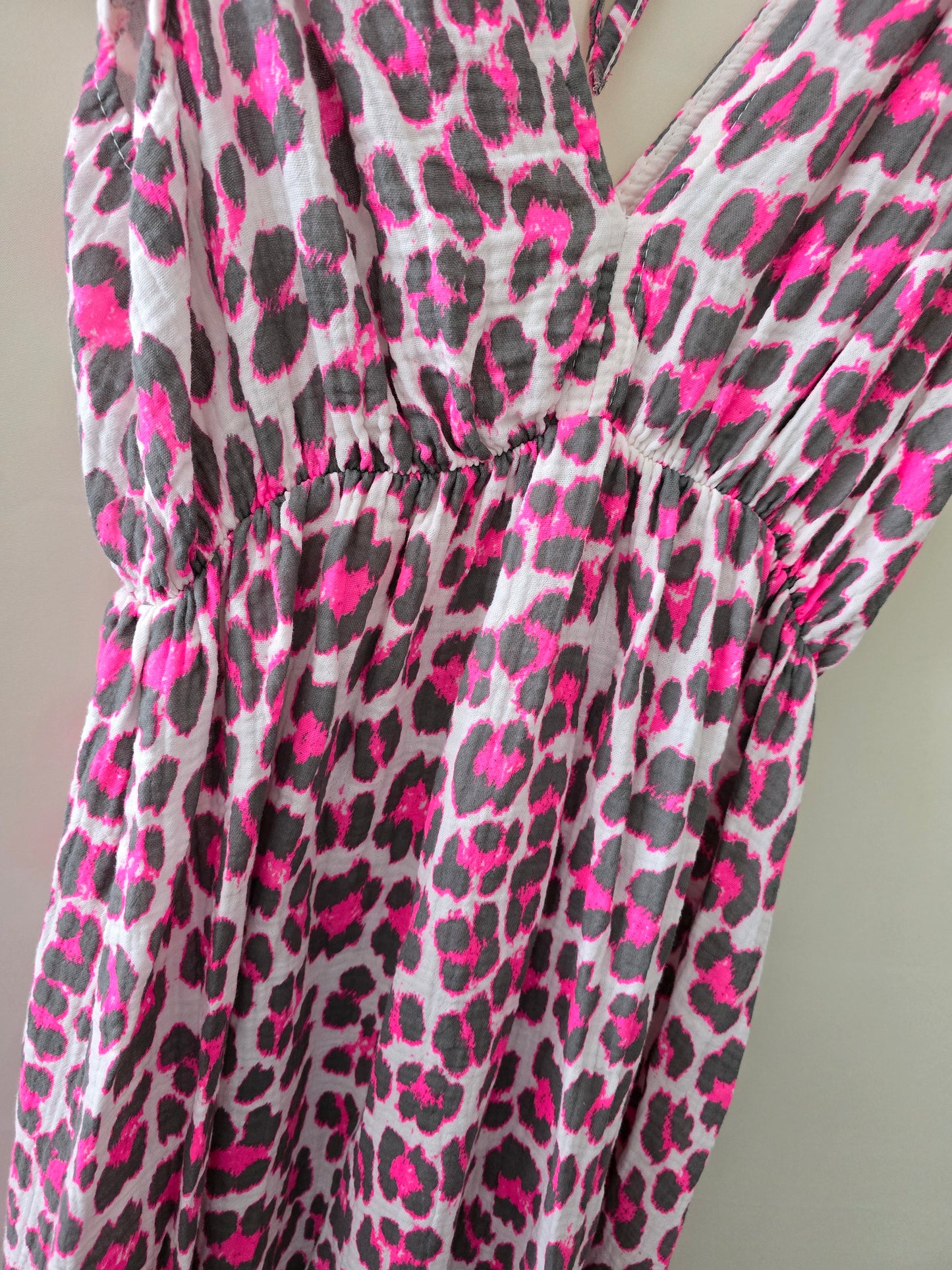 Musselin Kleid Leo Dana ärmellos Rüschen