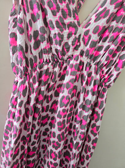 Musselin Kleid Leo Dana ärmellos Rüschen