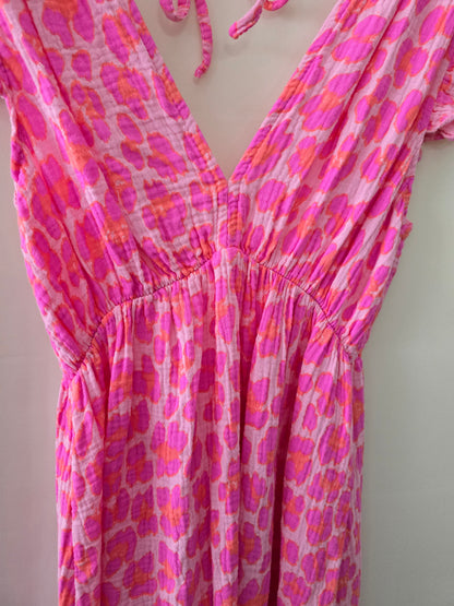 Musselin Kleid Leo Dana ärmellos Rüschen