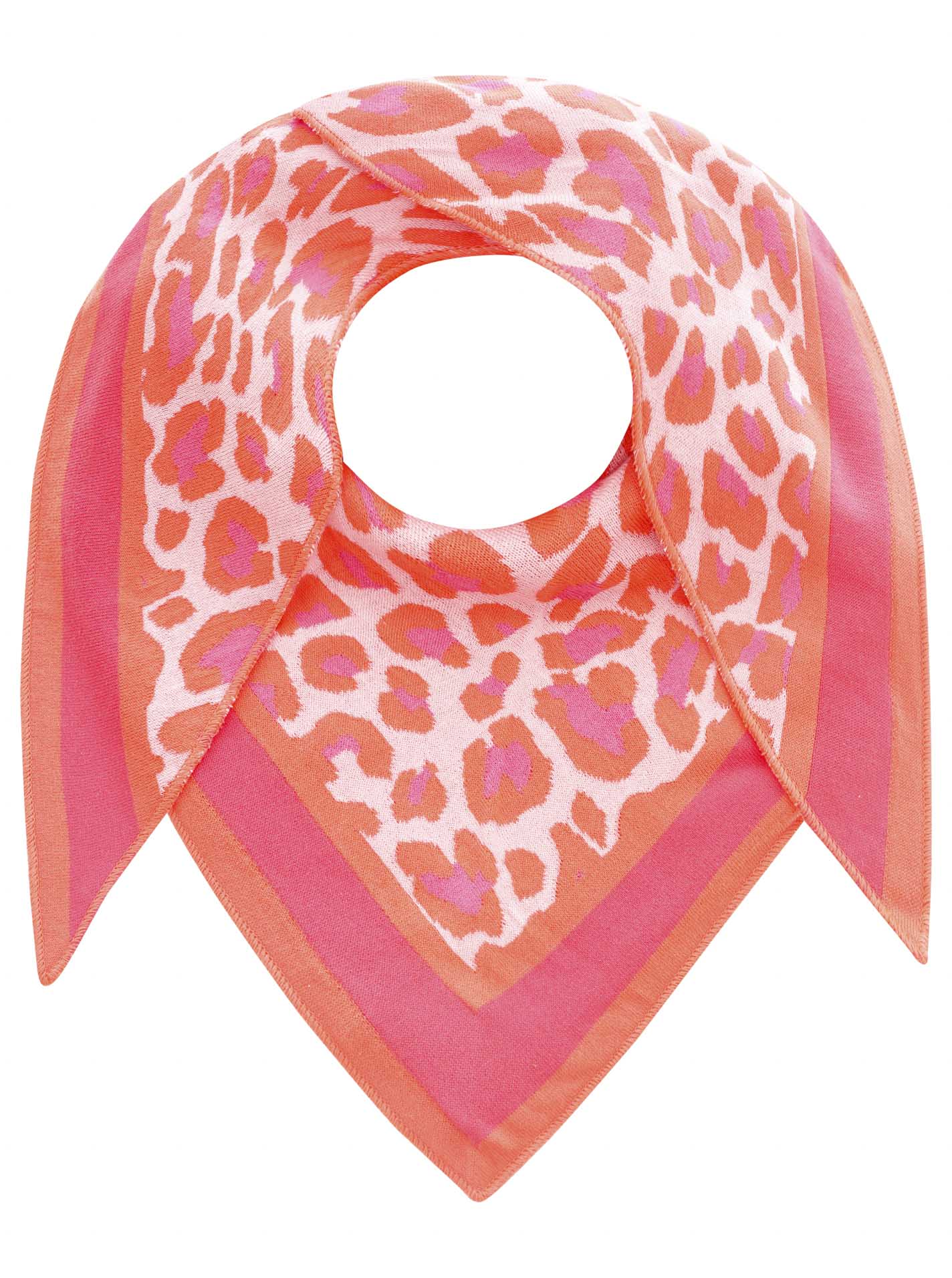 Zwillingsherz Dreieckstuch-/Schal LEO Pink Koralle