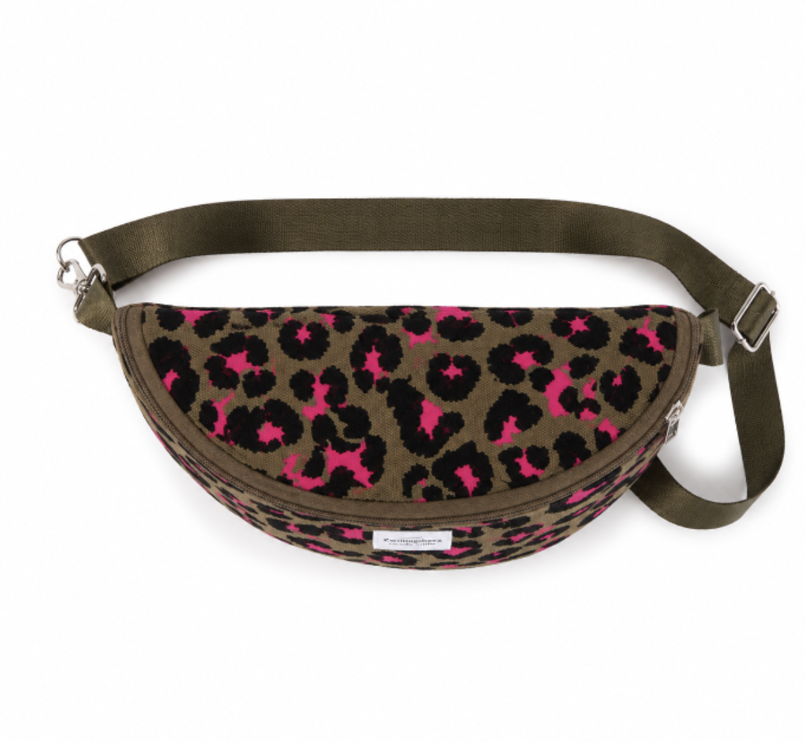 Zwillingsherz Crossbody Tasche Leo Neonpink Taupe