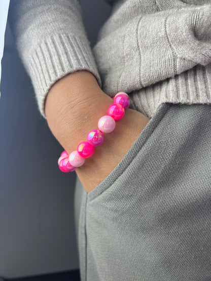 Armband MYSTIC PEARLS pink mix small