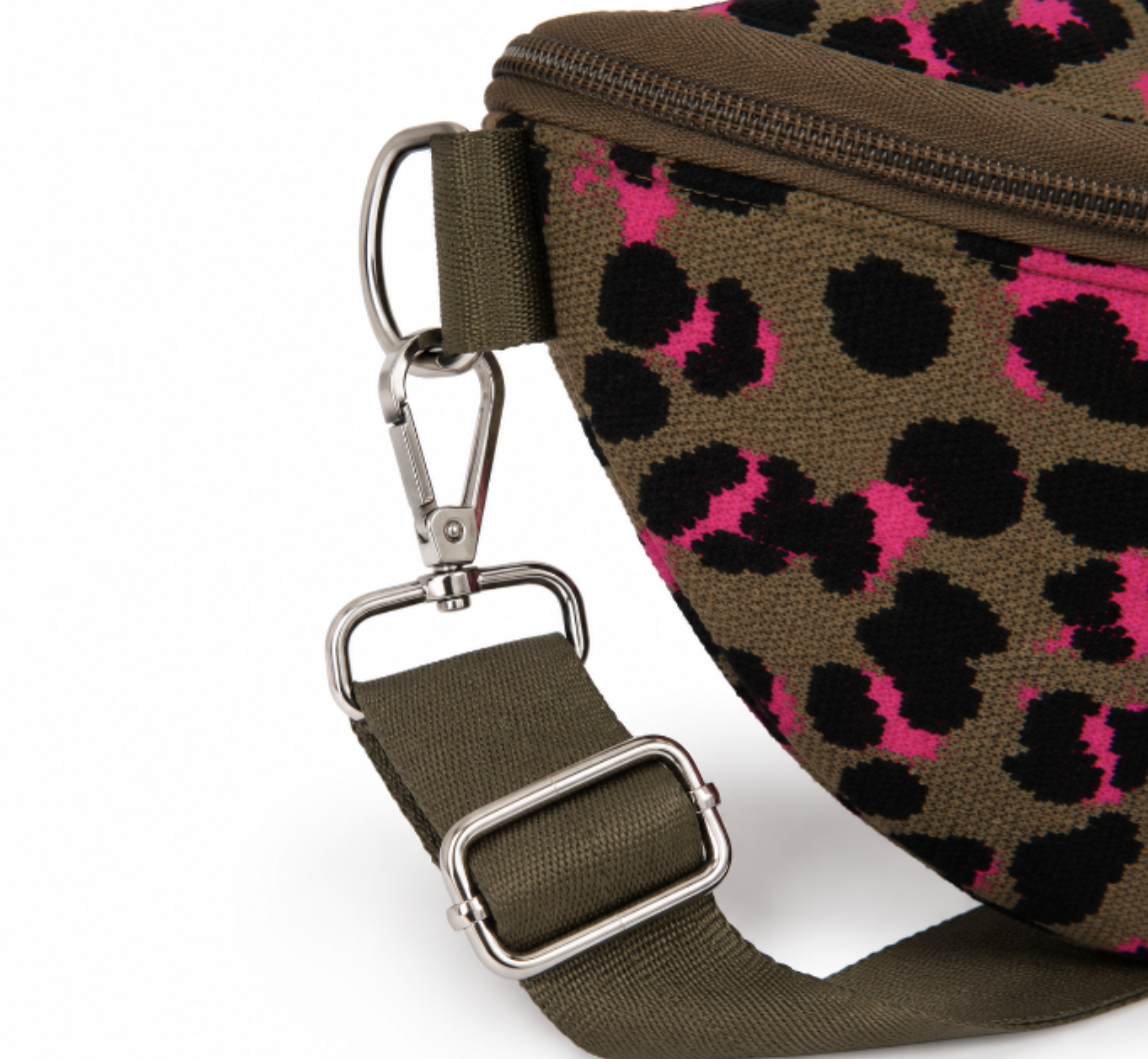 Zwillingsherz Crossbody Tasche Leo Neonpink Taupe