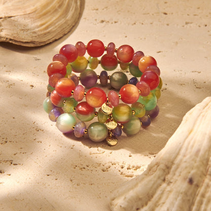 Mystic Magic Pearls Armband - Sunset Glow Funkelnde Farben für dein Handgelenk