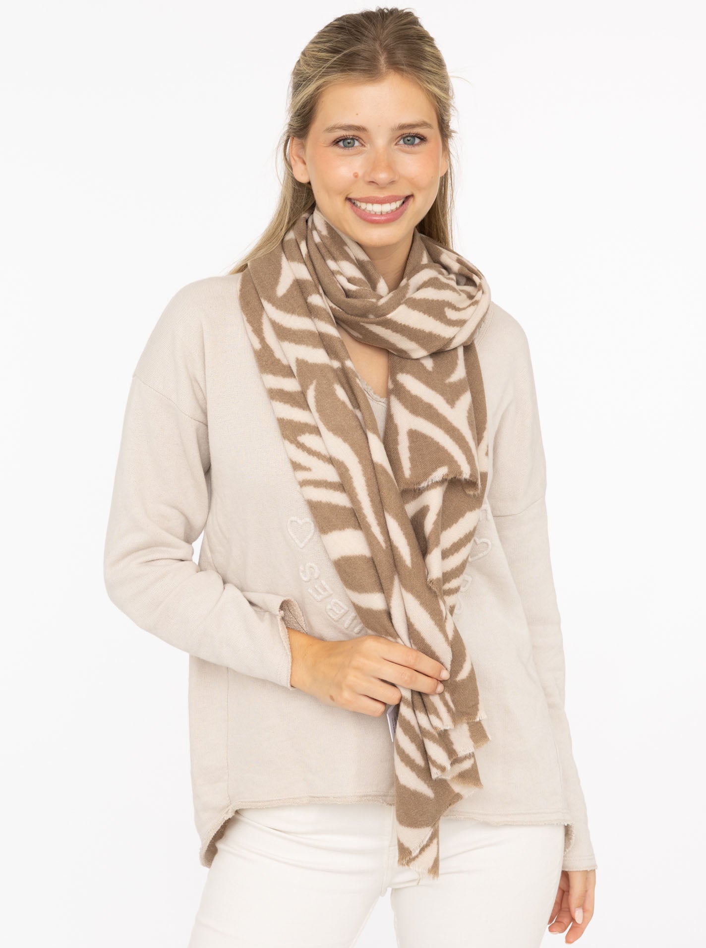 Zwillingsherz Kuschel Schal ZEBRA